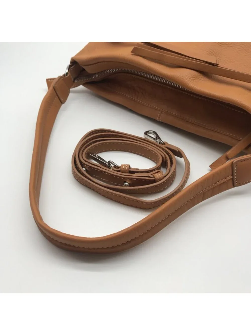 Unbranded Tan Leather Hobo Crossbody